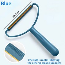 의류용 휴대용 보푸라기 리무버 애완 동물 카펫 용 보풀 제거제 모직 코트 털 제거 브러시 도구, Blue Metal