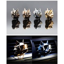 쓰리나인 고급 차량 방향제 3종세트 2+1, 크롬블랙, 힙한늑대/꽃사슴/반달곰, 클린코튼