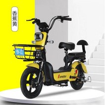 접이식 전기자전거 배달 삼륜 가벼운 출퇴근 신제품 전기 자전거 48V 납산 배터리 2 륜, 04 yellow, 03 20a 60km