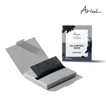 아리얼 세븐데이즈 오일 블로팅 페이퍼 차콜 80매, (ARSD172)A_기름종이 80매