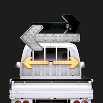 작업 반경내 접근금지 LED 화살표 점멸등 공사 안내간판 도로표시등 차량용 싸인보드, 12V 옐로우커버 좌우 화살표 1세트, 1개