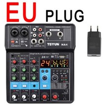 NA4 사운드 믹싱 468 채널 블루투스 모바일 USB 레코드 컴퓨터 재생 48v 팬텀 파, Russian Federation+NA4 EU Plug