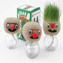 4호 잔디인형 토피어리 안경쓴 잔디인형+용기세트