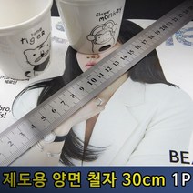 강철자 칼자 직선자 공학용자 철제자 30cm 1p