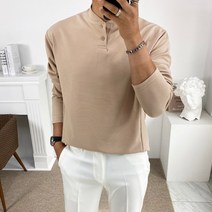 [M~2XL] 구스마켓 많은 남성용 단추 헨리넥 티셔츠 [4컬러]