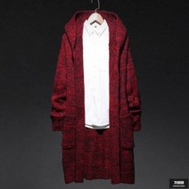 가바바 빅사이즈 남성 롱가디건 편하게 입기 좋은 후디 니트 아우터 5XL까지 G63945