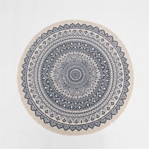 (주)트리 인천가정지사 북유럽풍 페르시안 린넨 러그(120cm) 침실 원형카페트 (7214965)