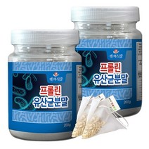 프로바이오틱스 프롤린+ 프리바이오틱스 프락토올리고당 유산균 유산균의 먹이 프롤린 유산균분말 프로바이오틱스+ 슈퍼푸드.com 연자육 티백, 2세트, ( 병 200g + 1g )