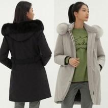 [지센] 여성 폭스퍼 덕다운 패딩 (색상2종)