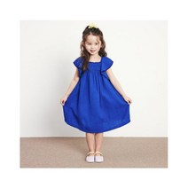 봉통 키즈 넥 스모킹 디테일 퍼프소매 원피스 (BSM21NJ32N_NV)