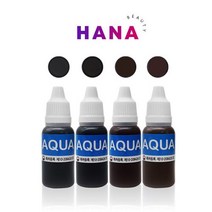 하나뷰티 신상품 출시 파격할인!! 반영구색소 아쿠아리퀴드 아이라인문신 머신전용 15ml, 아쿠아블랙