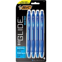 BIC 벨로시티 볼드 클릭형 볼펜 포인트 (1.6 mm) 검정색 12개, Blue_36 Count (Pack of 1)
