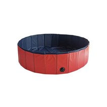 강아지수영장 개를위한 애완 동물 수영장 Foldable Kiddie Pool PVC 목욕 욕조 개 고양이를위한 야외, 1.Red - 120CM