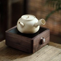 하이라이트 호두나무 세라믹인덕션 모래 찻주전자 전용 정음 소형차 티메이커 스마트 온도컨트롤 본 점장이 골라 쓴.물끓일, 기본, T04-화이트클레이 라운드 호두