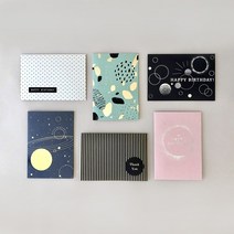 고급 이미지카드 6종 생일카드 감사카드 사랑카드 사랑카드, BLACK FIREWORKS(생일)