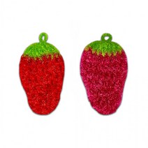 친환경 아크릴사 딸기 수세미 1P -D, 상세페이지 참조, 상세페이지 참조