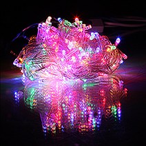 LED 200구 점멸[점멸기일체형], 투명선_백색