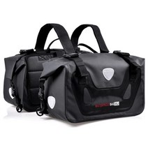 바이크 사이드백 모토캠핑 오토바이 Saddlebags 방수 사이드 가방 50L 탱크 모터 여행 사이클링 하이킹 캠핑, [01] Black