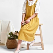 모던홈 은은파스텔 원피스 앞치마 카페 에이프런, D타입, 아이보리