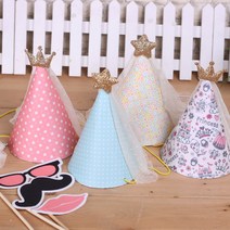 [펠트친구]무늬펠트 요정고깔모자/ 모자만들기 생일축하 파티용품, 샤이하트프린세스(diy패키지)