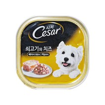 시저 반려견 주식캔, 소+치즈, 100g, 1개