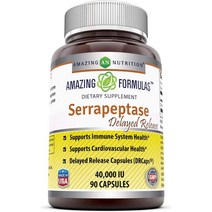 미국 직구 Amazing Nutrition 글루텐프리 프리미엄 그레이드 NONGMO 세라펩타아제 Drcaps 90Cap 1pack, 수량, 상세참조
