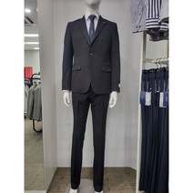 에스티코 사방스판 슬림 핏 블랙 남성 정장 세트 SSJRZ01SSB + 넥타이 & 신사양말 증정