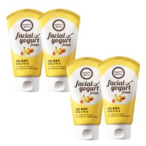 해피바스 훼이셜 요거트 촉촉 클렌징폼 애플바닐라향, 120g, 4개