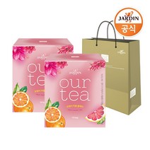 [쟈뎅] 아워티) 오렌지 자몽 블랙티 10P+10P + 쇼핑백, 상세 설명 참조