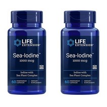 Life Extension Sea Iodine 라이프 익스텐션 씨 아이오딘 요오드 1000mcg 60베지캡슐 2팩(60ct 2pk)