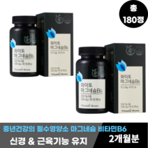 중년건강의 필수영양소 신경과 근육유지 중요영양성분 마그네슘과 비타민B6 1 000(mg) 90정 (1개월분), 1000mg 90정 x 2박스
