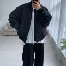 남자 박시 오버핏 항공점퍼 숏자켓 간절기 커플룩 루즈핏 야상 남친룩 크롭 데이트룩