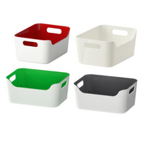 이케아 VARIERA 바리에라 수납함 소품 바구니 정리함, 그레이