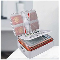 방화 문서 보관 가방 홈 잠금 가능 다기능 중요 문서, E