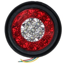 자동차후진등 호환 12v 24v led 테일 라이트 미등 후방 브레이크 라이트 턴 신호 표시기 정지 램프 자동차 트럭 트레일러 캐러밴 2pcs 자동차 조명, 빨간색과 하얀색, 2개