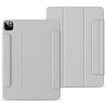 니케 아이패드 마그네틱 폴리오 애플펜슬커버 케이스, 라이트 그레이