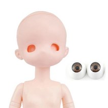 DIY 30cm 인형 메이크업 2D 애니메이션 얼굴 머리 또는 전체 롤 아름다운 소녀 장난감 선물 (머리 열 수 있습니다), B (head and body), brown eyes