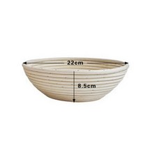 타원형 반죽 Banneton Brotform 등나무 빵 교정 바구니 고리 버들 발효 사워 도우 18 크기, [11] size 22x8.5cm