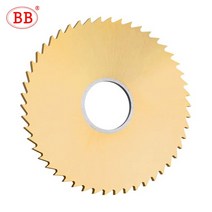 원형톱가이드 톱날 Mill HSS Co TiN 원형 절단 도구 CNC 슬롯 가공 절삭 강철 직경 40 50 60mm 금속 강관용, 75mm-d22, 0.5mm, HSS TiN Coated