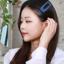 호쿠호니 헤어집게핀하는법 옆 앞머리고정 단발 일자 큰 긴 빅 올림, 스카이블루(e)