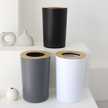 20리터 10리터 5리터 종량제 냄새안나는 원터치 대형 쓰레기통 심플 인테리어 휴지통, 10L, 그레이