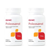(미국직배) GNC 1+1 지엔씨 폴리코사놀 10mg 60정 Policosanol, 2개