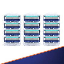 질레트 퓨전 호환용 면도날 / 퓨전 프로글라이드 호환용 면도날 / 5중날 / 일회용 면도크림 증정 / 3팩(12개입)