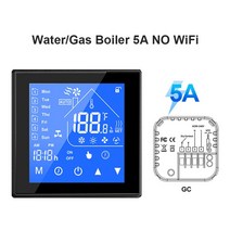 스마트 라이프 와이파이 온도 조절기 전기 바닥 난방 물/가스 보일러 구글 홈 알렉사용 온도 조절기 숫, 05 NO WiFi 5AGas Boiler