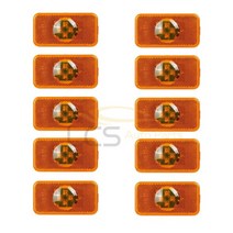 볼보트럭 부품 악세사리 fh12 fm12 fh16 fmx500 e 승인 10pcs 24v 노란색 앰버 led 반사경 사이드 마커 램프 빛 20398660 20789440, 10개