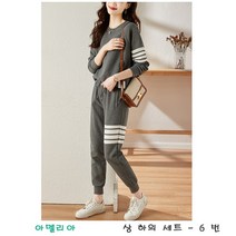 밀크봉봉 여성용 후드 상 하의 세트 조거 트레이닝복 모음