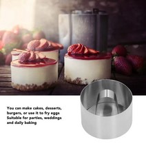 디지털 저울 Crumpet s 무용접 실용 스테인레스 스틸 무스 몰드 상점용, [02] round