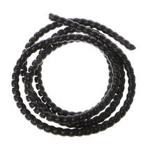 2m 10mm PP Spiral Wrapping Bands Cable Tidy Wrap Wire Management Organizer Tube, 검은색