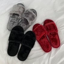 데이룸 여성 베이직 털 슬리퍼 겨울 사무실 회사 실내화