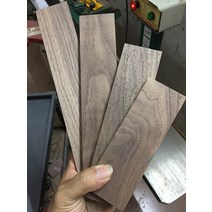 가구부품 부속자재 HQ TB2 DIY 칼 손잡이 재료 목재 로그 희귀 한 나무 블록 2.2CM 두꺼운 긴 사각형 아프리카 검은 호두, [06] 50X2.2X2.2CM